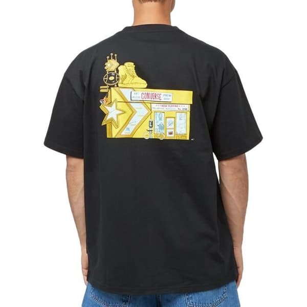 T-shirt Svart Herr Converse Sneakers
