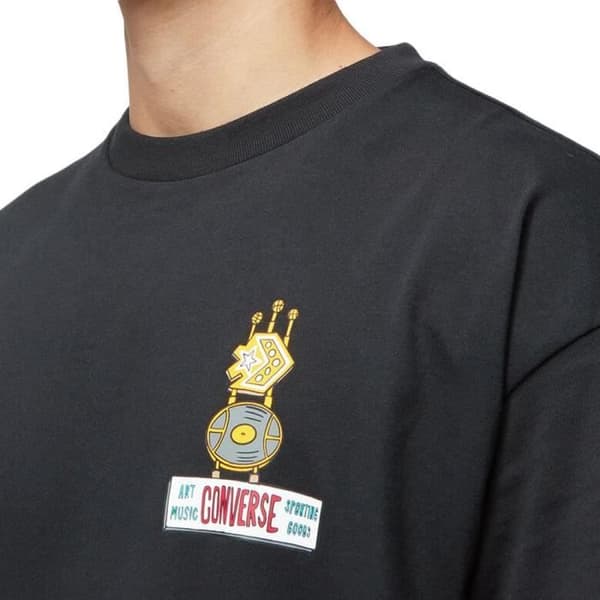 T-shirt Svart Herr Converse Sneakers