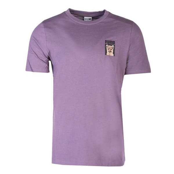 T-shirt Lila Herr Puma Springa Broderad