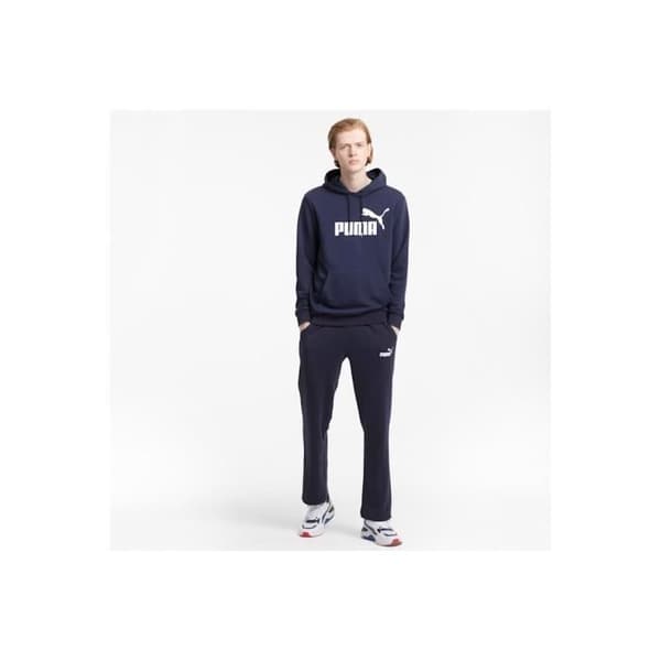 Huvtröja - Puma - Tryckt logotyp - Blå - Långa ärmar - Vuxen