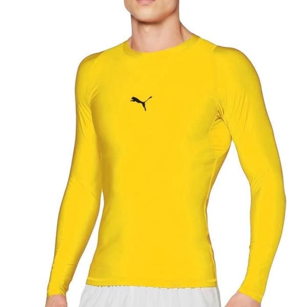 T-shirt Långärmad Gul Herr Puma Train Kompression