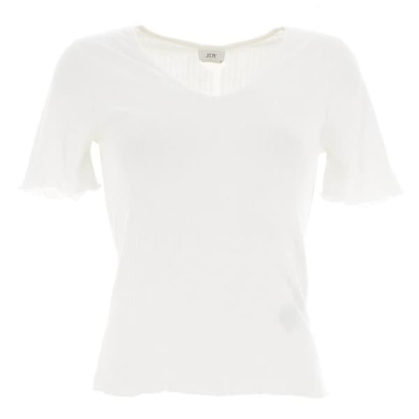 T-shirt med kort ärm Jdyfransiska s/s solid topp jrs - Jacqueline de Yong