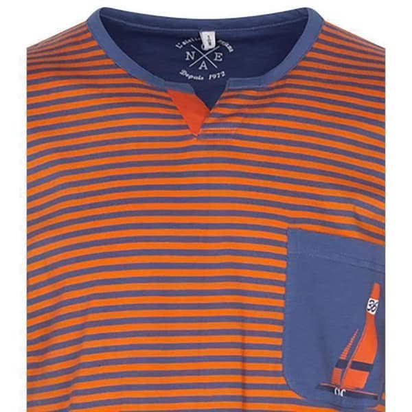 Liquette bomull Christian Cane Orange - Korta ärmar - Klassisk krage - Kvinna