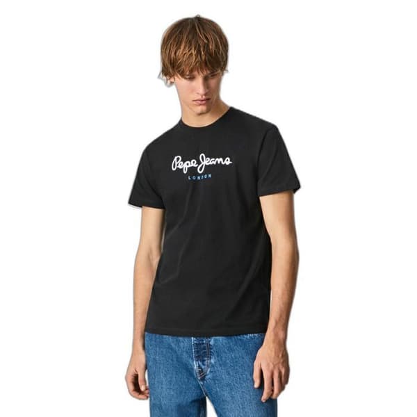 T-shirt Herr Pepe Jeans - enhetlig - Svart - Kortärmad - Bomull - Regular