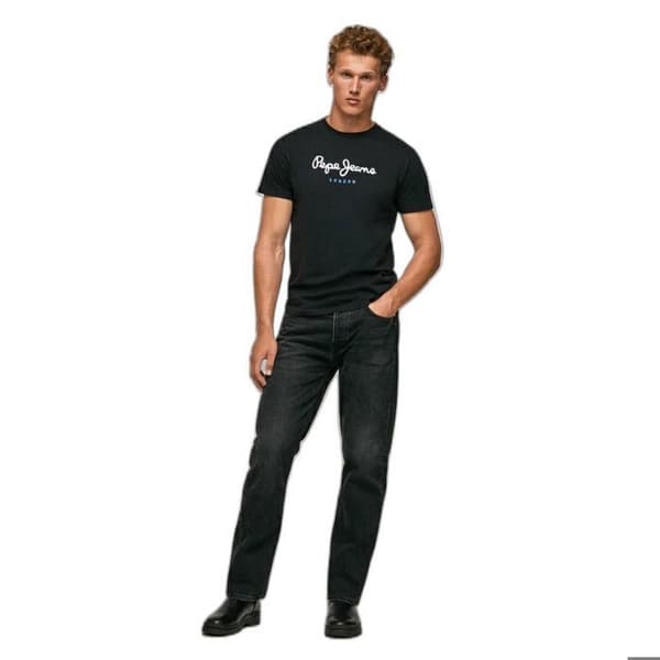 T-shirt Herr Pepe Jeans - enhetlig - Svart - Kortärmad - Bomull - Regular