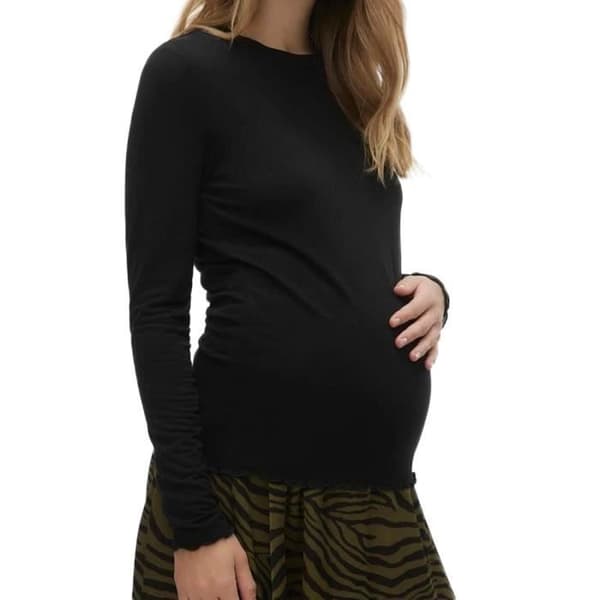 T-shirt Långärmad Svart Kvinna Vero Moda Graviditet Meliana