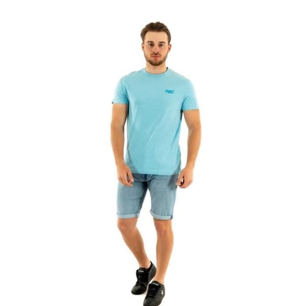 T-shirt - SUPERDRY - M1011245A 5WW - Turkos Havsgrus - Kortärmad - Rund Hals