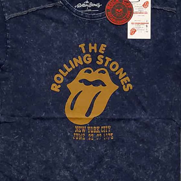 The Rolling Stones NYC 1975 Snow Wash T Shirt