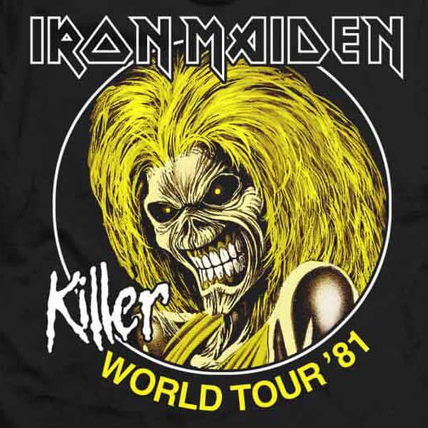 Iron Maiden Killer World Tour 81 T Shirt