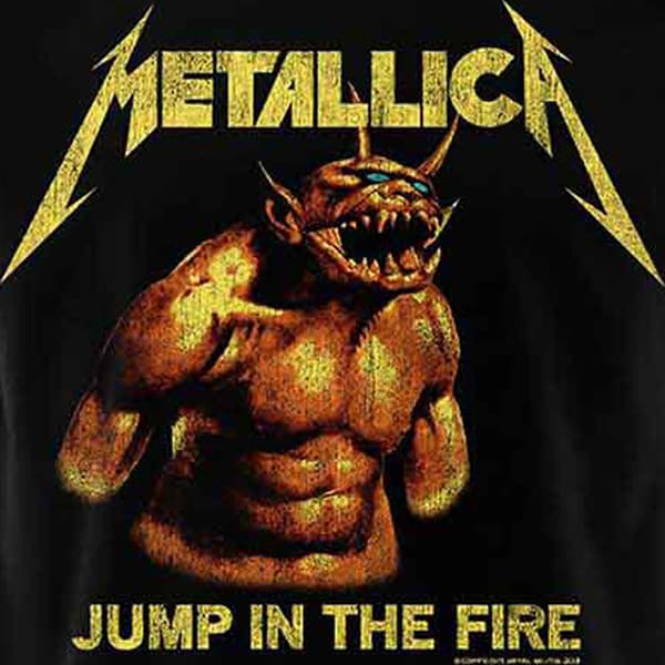 Metallica Jump In The Fire Vintage T Shirt