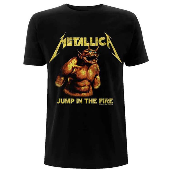 Metallica Jump In The Fire Vintage T Shirt Black M