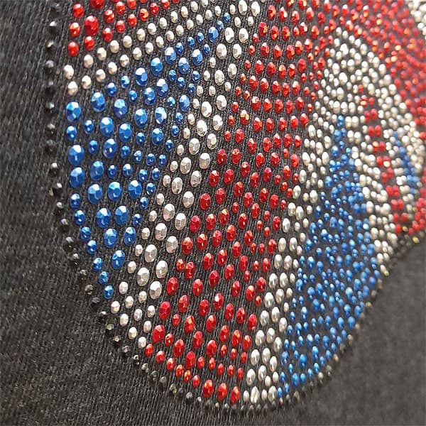 The Rolling Stones Union Jack Tongue Diamante T Shirt