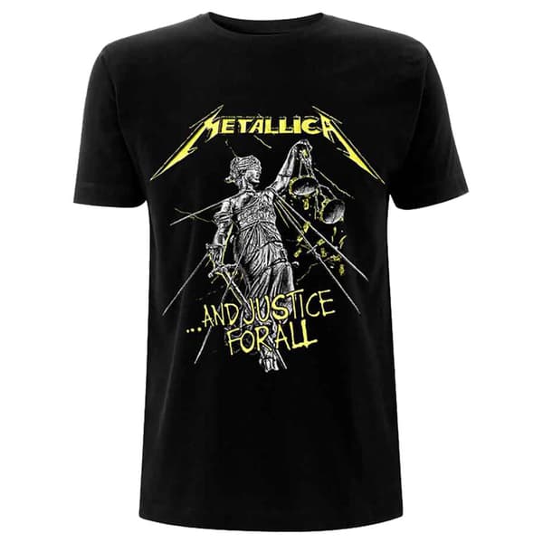 Metallica And Justice For All Tracks T Shirt Black M