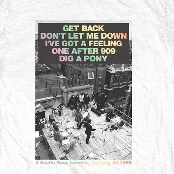 The Beatles Rooftop Songs Gradient T Shirt