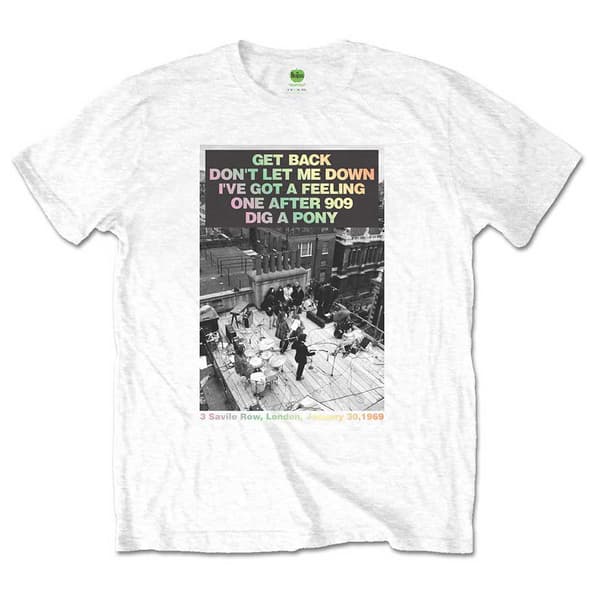 The Beatles Rooftop Songs Gradient T Shirt