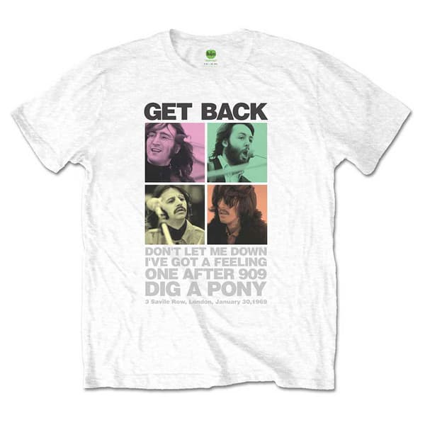 The Beatles 3 Savile Row T Shirt White XL