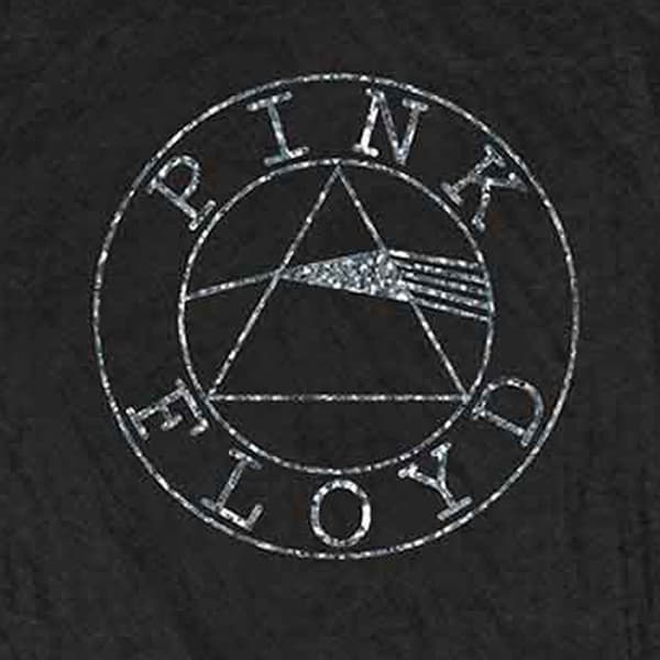 Pink Floyd Diamante Circle Band Logo Skinny Fit T Shirt