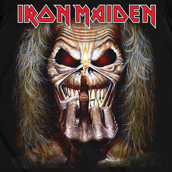 Iron Maiden Eddie Candle Finger T Shirt