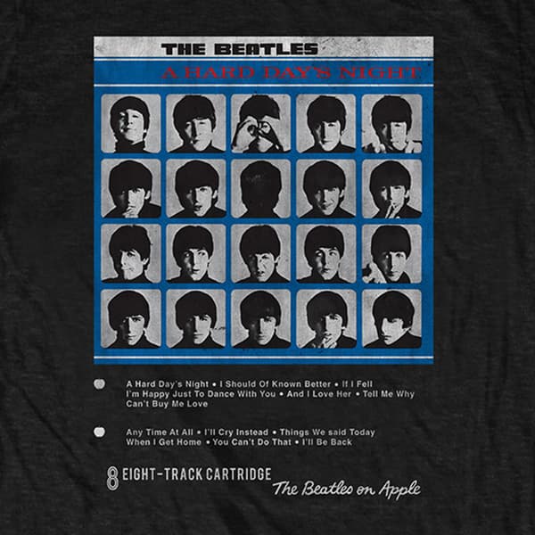 The Beatles Hard Days Night 8 Track T Shirt