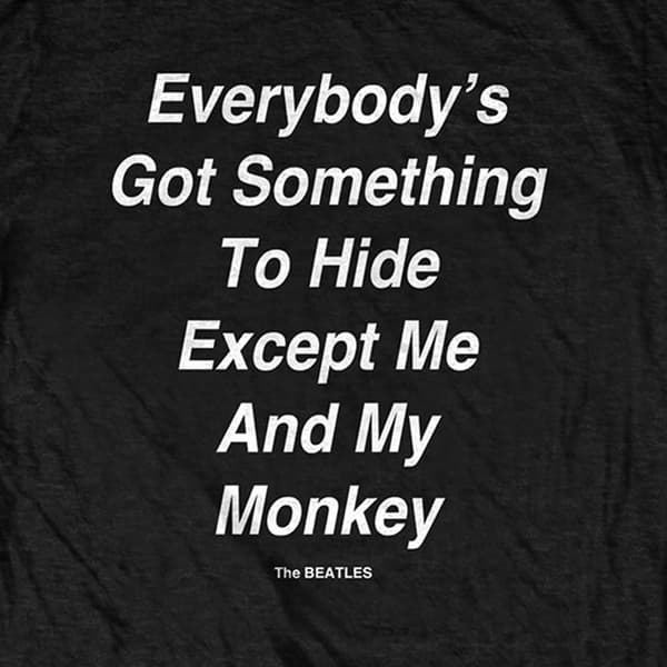 The Beatles Me And My Monkey T Shirt