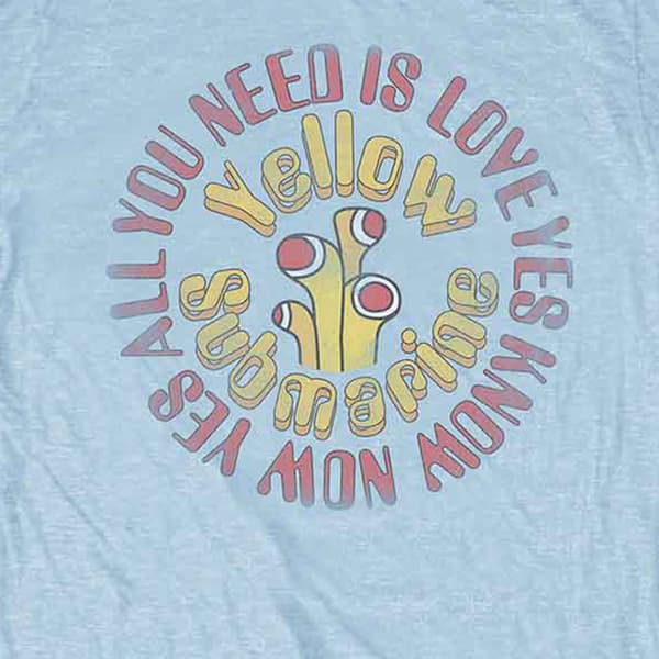 The Beatles Yellow Submarine All You Need Is Love Circle Vintage T Shirt