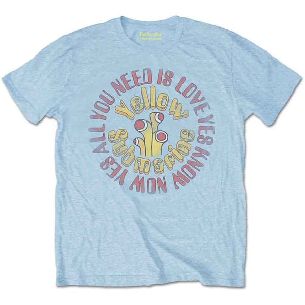 The Beatles Yellow Submarine All You Need Is Love Circle Vintage T Shirt