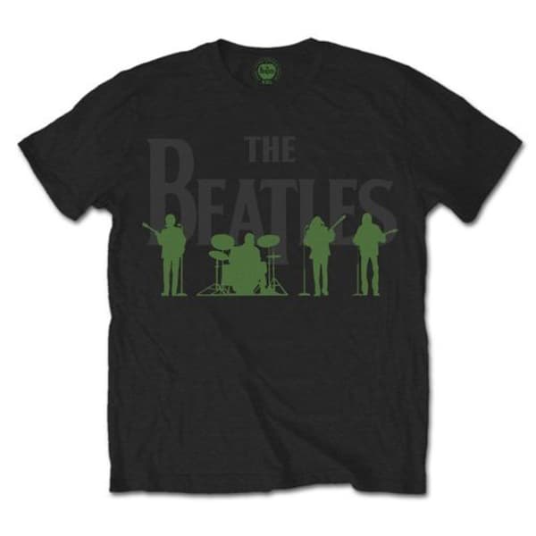 The Beatles Saville Row Line Up Green Silhouette T Shirt