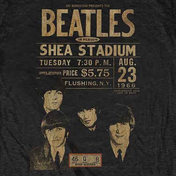 The Beatles Shea Stadium 1966 T Shirt