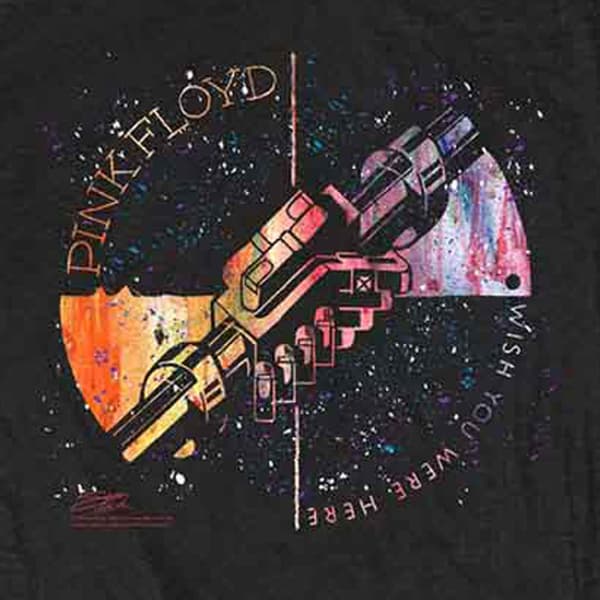 Pink Floyd Machine Greeting Orange Skinny Fit T Shirt