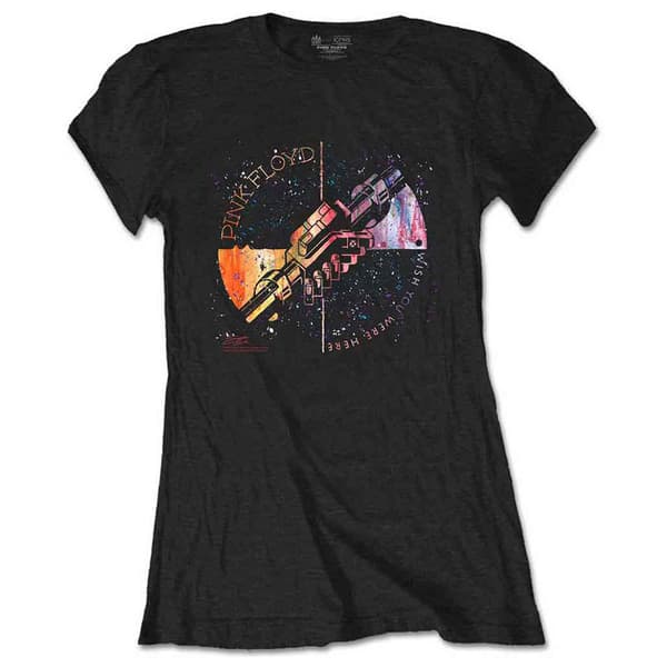 Pink Floyd Machine Greeting Orange Skinny Fit T Shirt