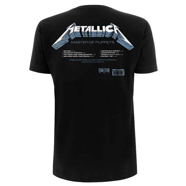 Metallica Master Of Puppets Tracks T Shirt
