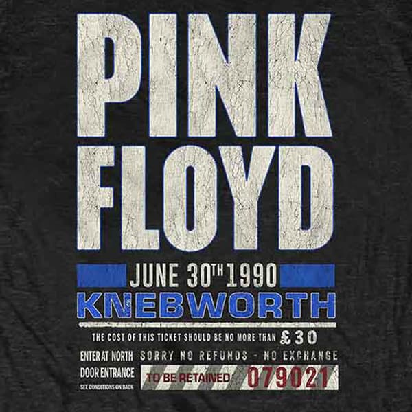 Pink Floyd Knebworth 90 Blue T Shirt