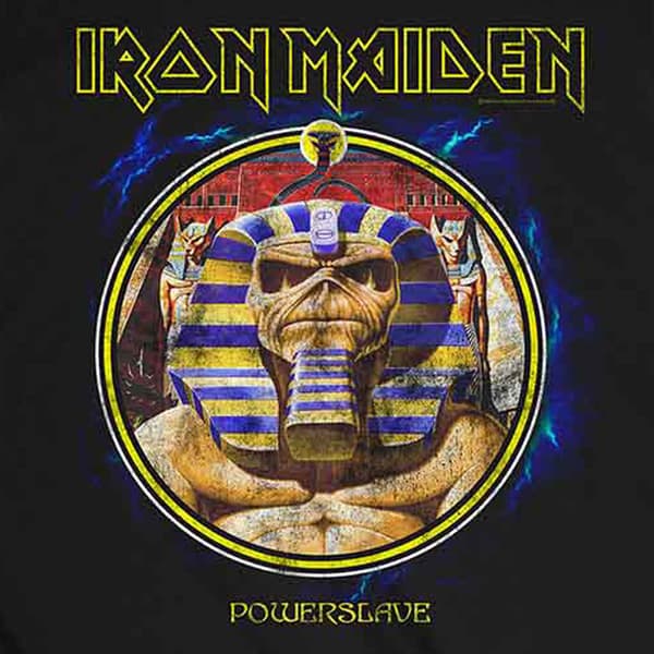 Iron Maiden Powerslave Mummy Circle T Shirt
