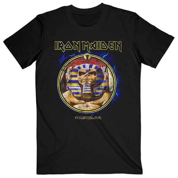 Iron Maiden Powerslave Mummy Circle T Shirt