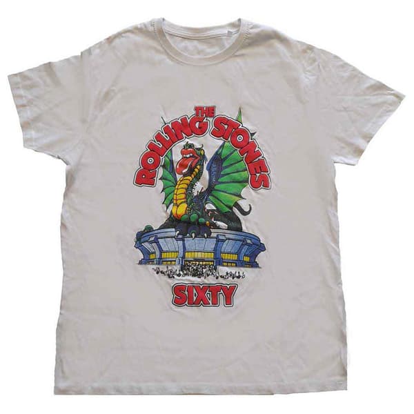 The Rolling Stones Sixty Stadium Dragon T Shirt White XL