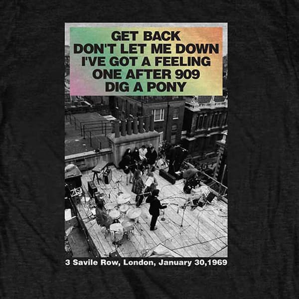The Beatles Rooftop Songs Gradient T Shirt