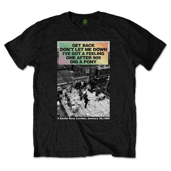 The Beatles Rooftop Songs Gradient T Shirt