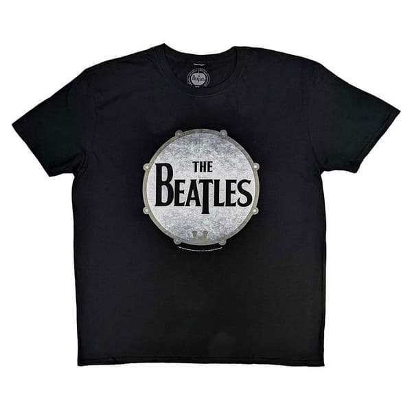 The Beatles Drum Skin T Shirt Black M