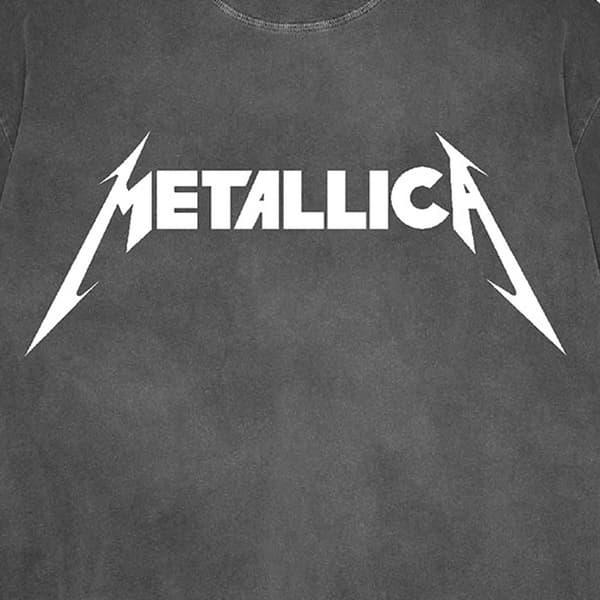 Metallica Band Logo Stone Wash T Shirt