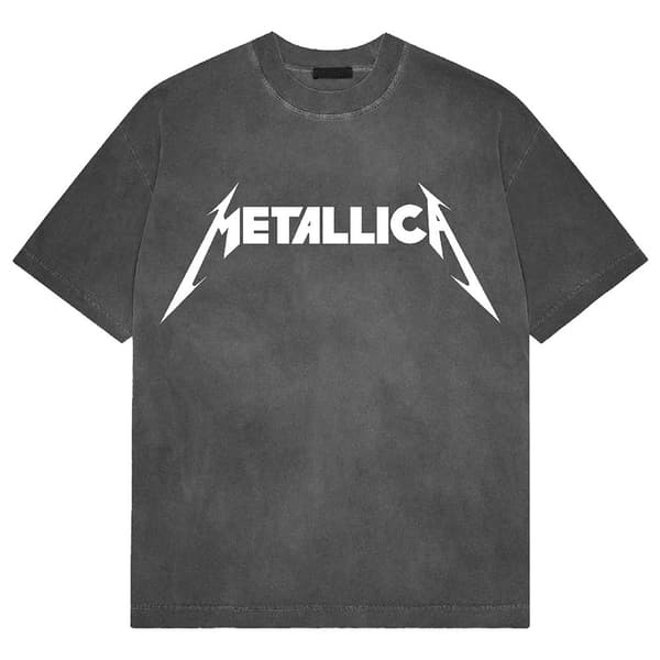 Metallica Band Logo Stone Wash T Shirt