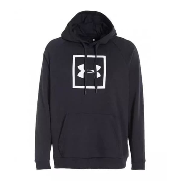 Huvtröja - UNDER ARMOUR - Rival Fleece - Svart - 100% bomull - Långa ärmar