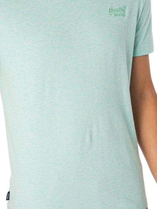 T-shirt Superdry Herr Essential Logo Grön Bomull