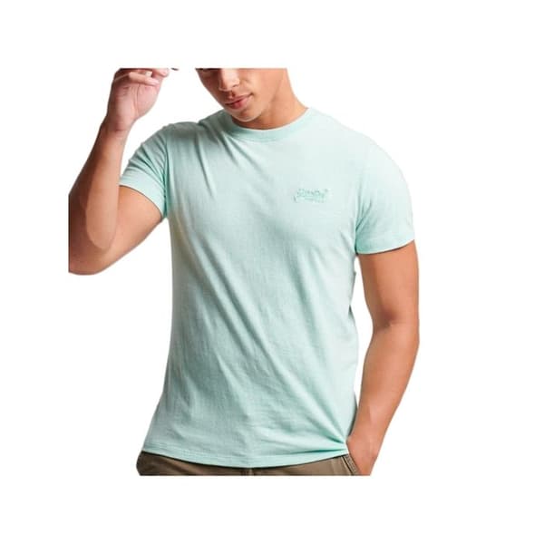 T-shirt Superdry Herr Essential Logo Grön Bomull