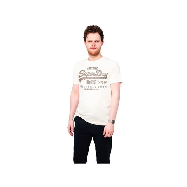 T-shirt Superdry Man VL Relaxed Beige Bomull