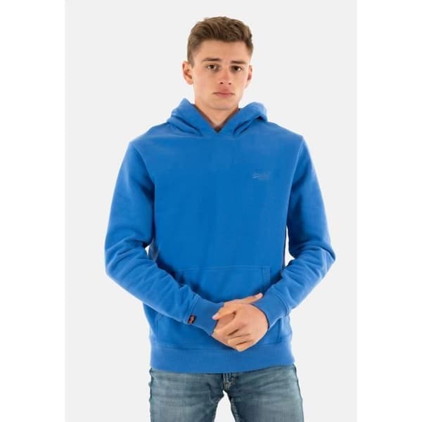 Sweat superdry essential logo uzr chambray blå