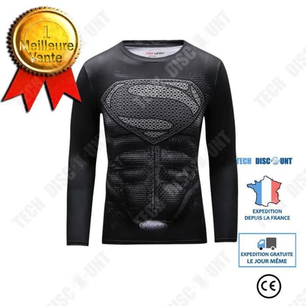 TD® fitnesstights för män, stretchig och snabbtorkande kompressionst-shirt, löpträningsdräkt