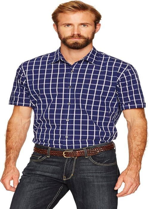 Chemise - chemisette Essentials - S17AE30001 - Amazon Chemise i Poplin med Korta Ärmar Regular Fit Herr