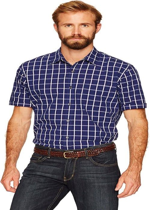 Chemise - chemisette Essentials - S17AE30001 - Amazon Chemise i Poplin med Korta Ärmar Regular Fit Herr