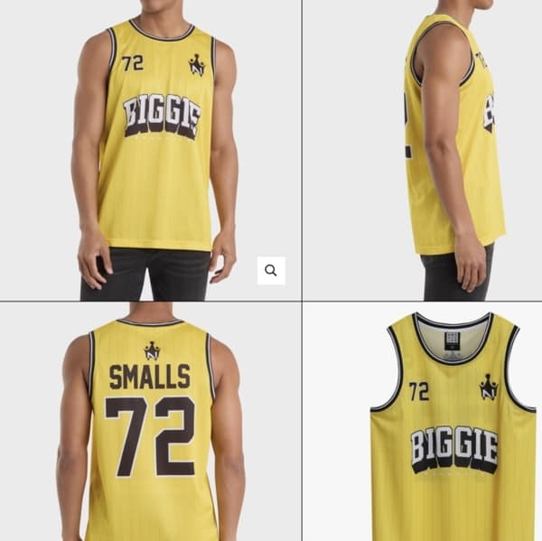 Notorious Big Yellow Basketball Jersey