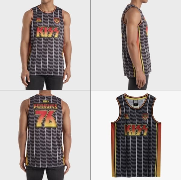 Kiss Destroyer Black Basketball Jersey XXX-Large